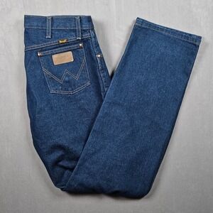 Wrangler Jeans Mens 36x34 Indigo Blue Cowboy Cut Original Fit High Rise Western